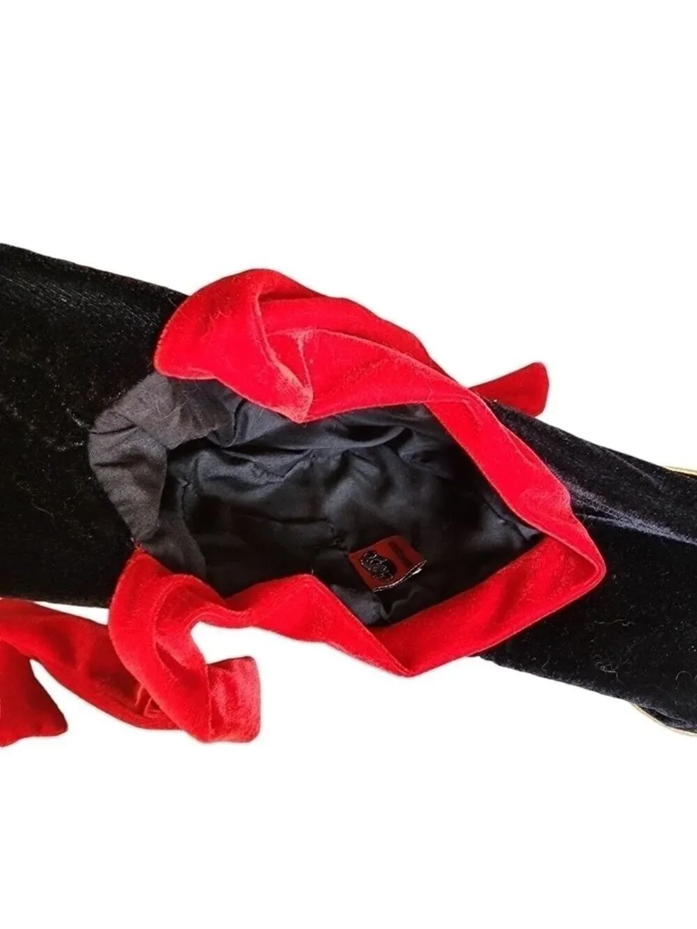Elope Large Black velvet Pirate costume hat with Skull and Crossbones Halloween